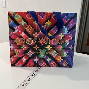 Louis Vuitton Multicolor Monogram Gift Bag with Blue Handles